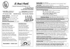 Bulletins | Saint Anne's Parish